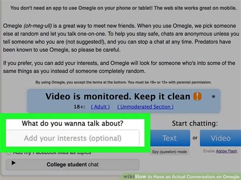 best omegle interests|How to Have an Actual Conversation on Omegle: 8 Steps